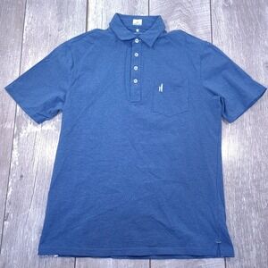 Johnnie-O Polo Shirt Mens Medium Oceanside Blue Heathered Original JMPO2150